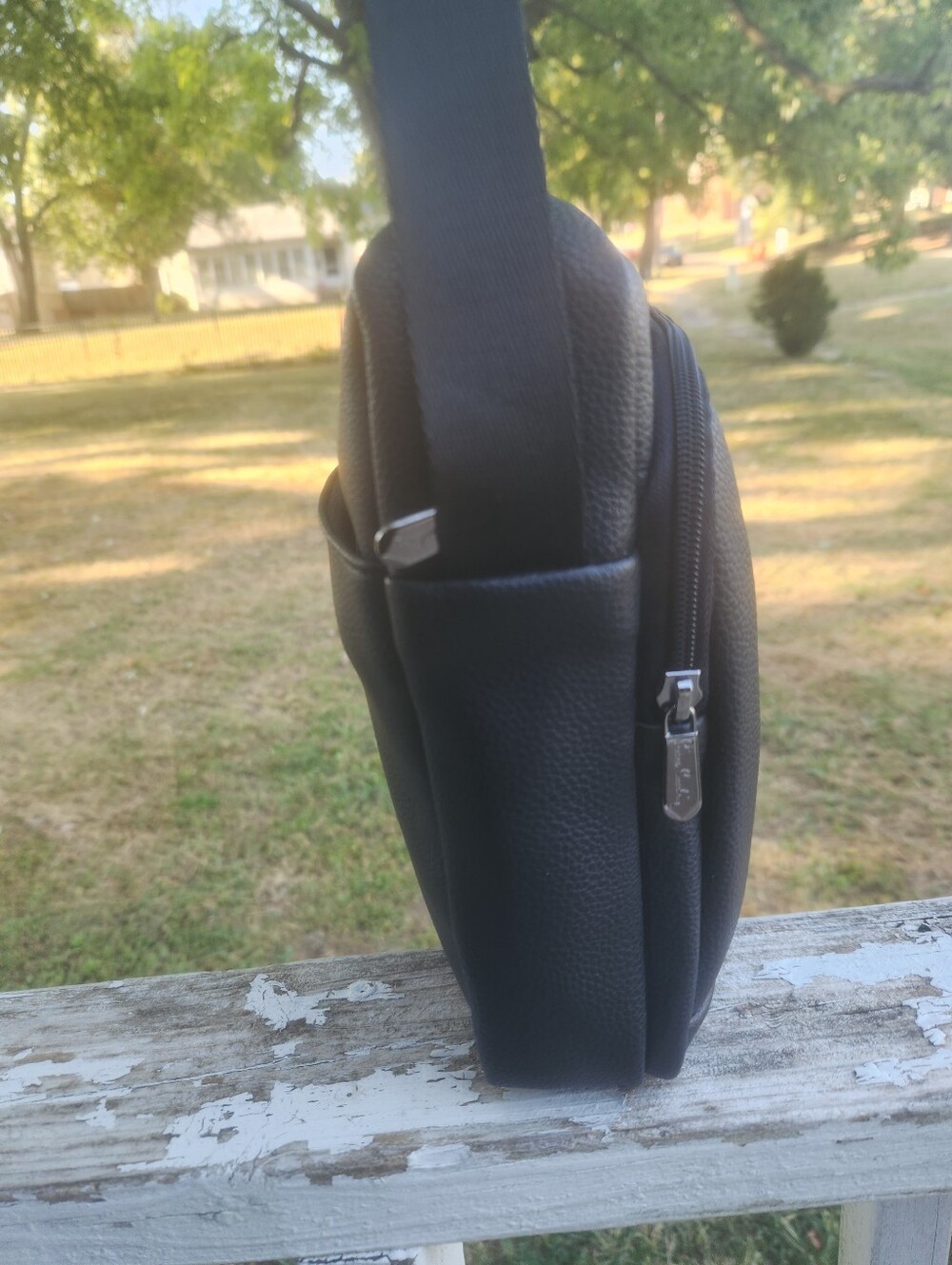 Pierre Cardin Black Leather Crossbody Bag for Messenger Men Nwt - Picture 5 of 12